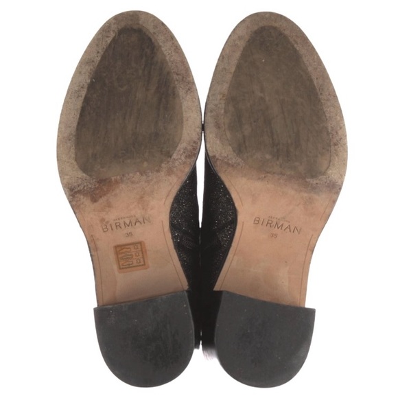 Alexandre Birman Sparkle Accent Chelsea Ankle Boots Black Lurex Silver Glitter 5 - Picture 10 of 10